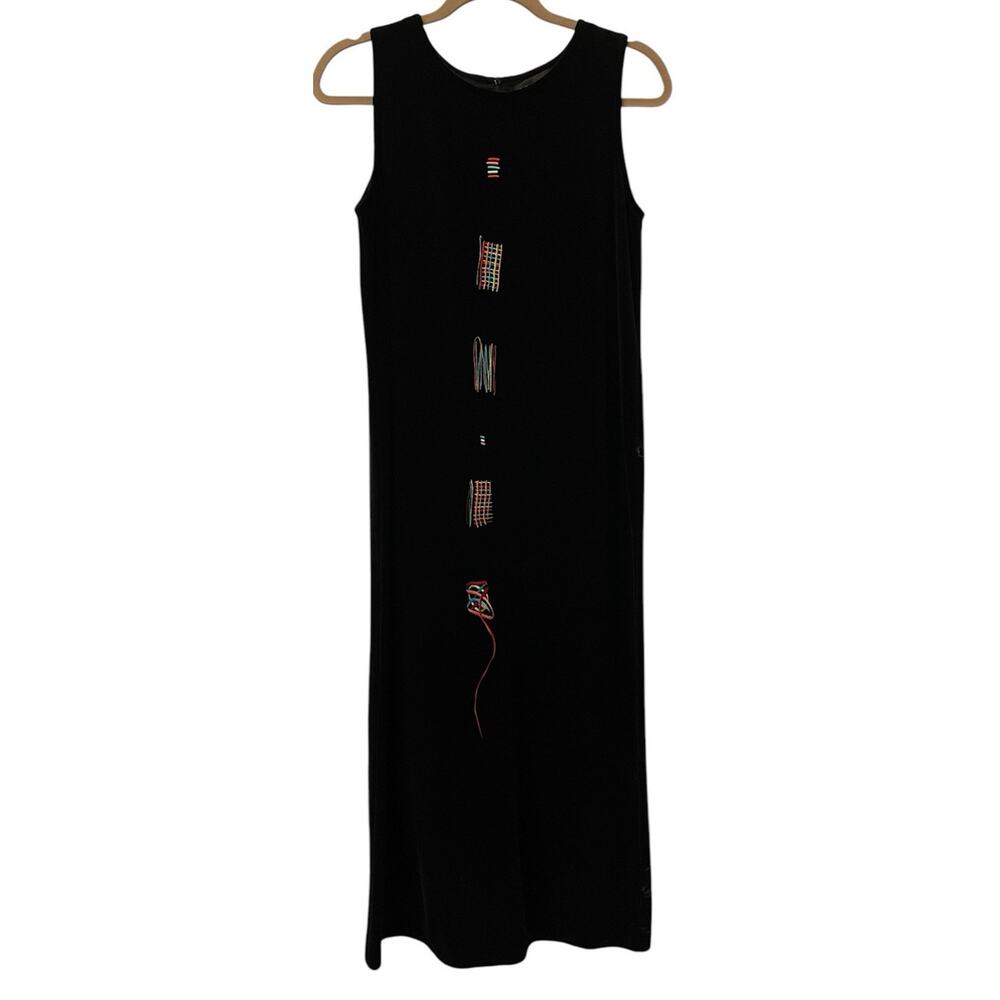 VTG Richard Velour Velvet Sleeveless Dress Sz Small Black